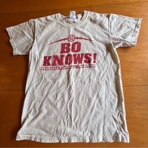 Gildan Cream Tee with Red Print